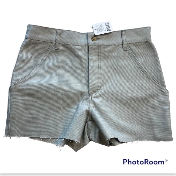 UO Urban Renewal Remnants Canvas Carpenter Shorts Sz S NWT Mint Seafoam Sea Salt - Picture 4 of 12